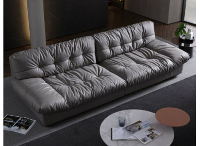 Duży salon xxl Skóra nowoczesny design sofa kanapa 4 miejsce do siedzenia Włókienniczy