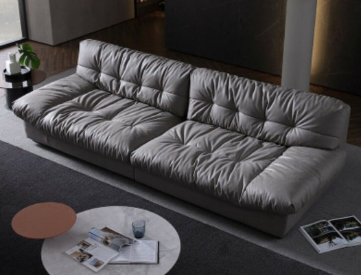Duży salon xxl Skóra nowoczesny design sofa kanapa 4 miejsce do siedzenia Włókienniczy