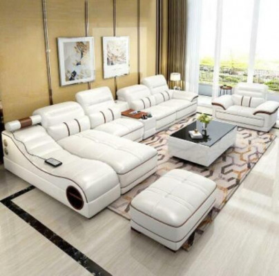Żywy krajobraz Luksusowa Sofa Kanapa Narożnikowa kanapa Podkładka w kształcie litery L Modern Relaks Siedziba Meble