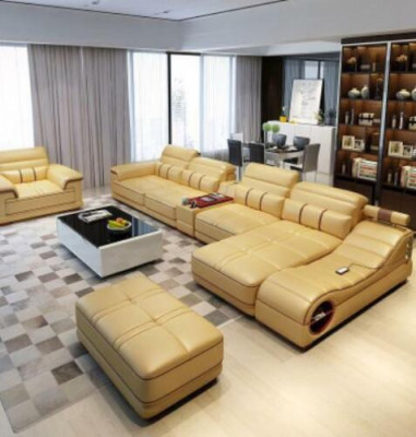 Żywy krajobraz Luksusowa Sofa Kanapa Narożnikowa kanapa Podkładka w kształcie litery L Modern Relaks Siedziba Meble
