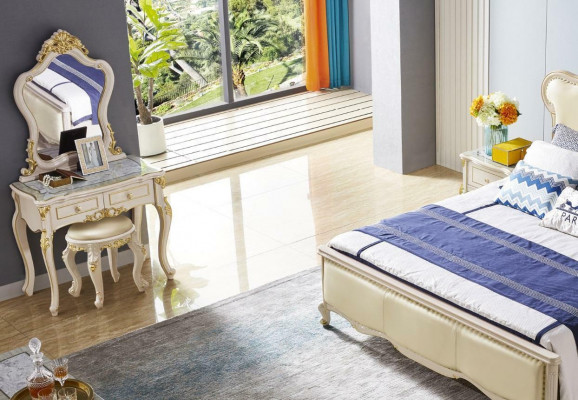 Chesterfield Big Luxury Podwójne łóżko Łóżko tapicerowane Design 180x200 Solidne drewno