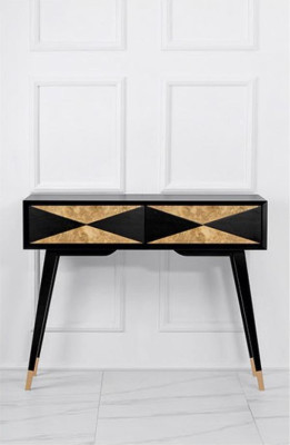 Stół konsolowy Tabela konsola Kredens stolik boczny Drewno Modern Luxury Gold Design