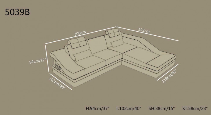 Design Corners Podkładka Narożnik Sofa XXL BigCouch Skóra Sofy Ustawić