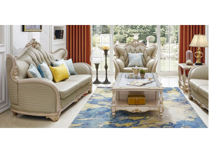 Design Sofa Zestaw sofowy 3 1-miejsce siedzące Siedziska Sofa Zestawy Kanapa Nowe Solidne drewno