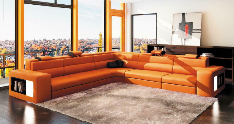 Design XXL Big Corners Podkładka Narożnik Sofa Kanapa Skóra Sofy Ustawić L Kształt