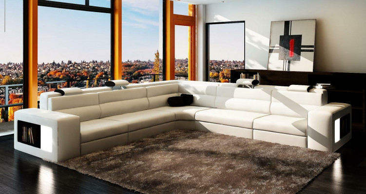 Design XXL Big Corners Podkładka Narożnik Sofa Kanapa Skóra Sofy Ustawić L Kształt
