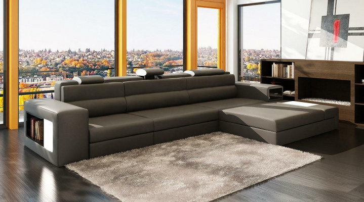 Design XXL Big Corners Podkładka Narożnik Sofa Kanapa L Kształt Skóra Sofy Ustawić