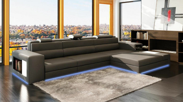 Design XXL Big Corners Podkładka Narożnik Sofa Kanapa L Kształt Skóra Sofy Ustawić