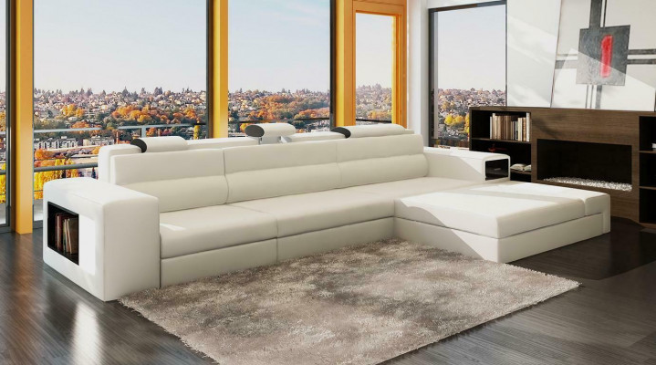 Design XXL Big Corners Podkładka Narożnik Sofa Kanapa L Kształt Skóra Sofy Ustawić