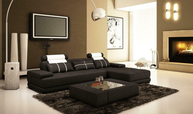 XXL Designer Żywy krajobraz Podkładka Narożnikowa kanapa Narożnik Ustawić Sofa Couch
