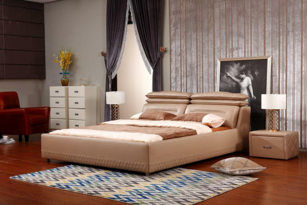 Nowoczesny design Łóżko XXL luksusowe łóżko hotelowe w stylu podwójnego Skóra 140 160