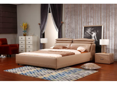 Nowoczesny design Łóżko XXL luksusowe łóżko hotelowe w stylu podwójnego Skóra 140 160