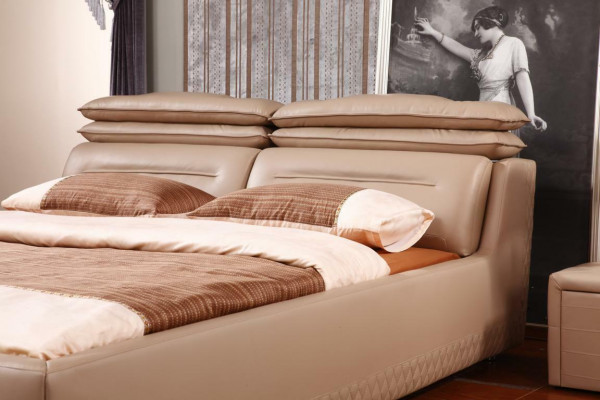 Nowoczesny design Łóżko XXL luksusowe łóżko hotelowe w stylu podwójnego Skóra 140 160