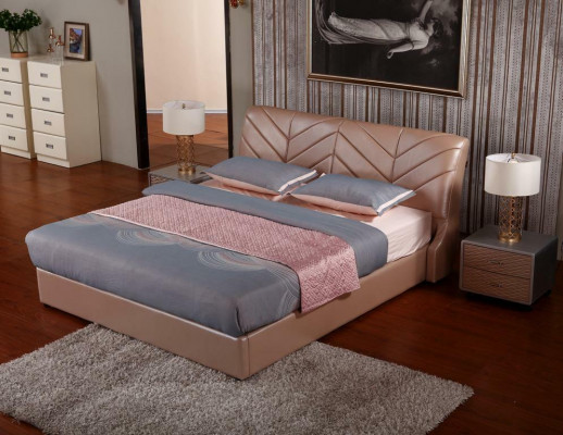 Nowoczesny, luksusowy design Łóżko XXL w stylu hotelowego podwójnego Skóra 140 160