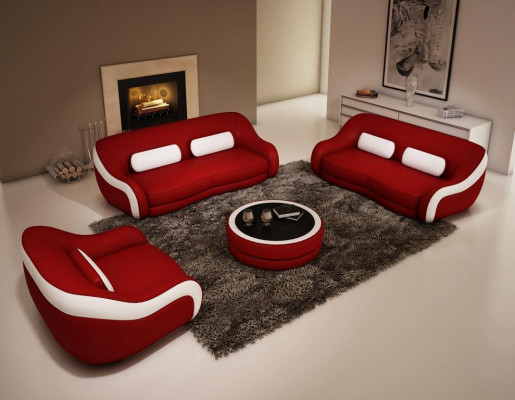3 miejsce siedzące (ref. 2+1) Sofa Kanapa Podkładka Kanapy Sofy Skóra Siedziba Design