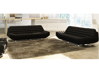 Zestaw sofowy Design Couch 3+2 Zestaw Podkładka Sofa Skóra Salon Obcios