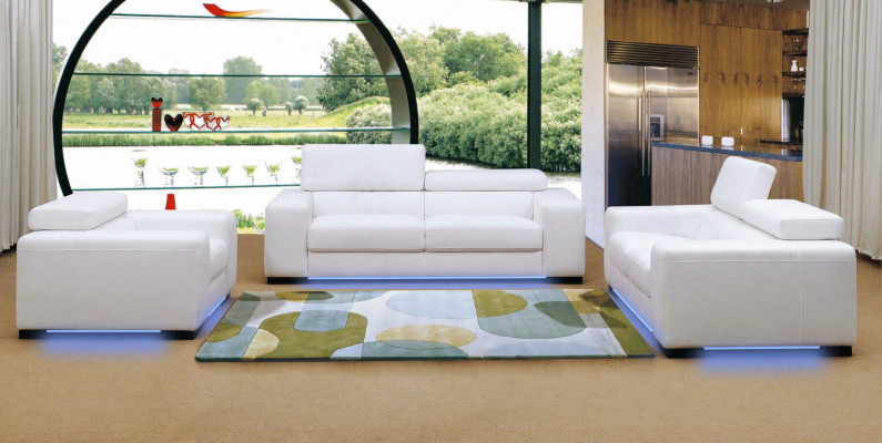 Zestaw sofowy Design Couch 3+2 Zestaw Podkładka Skóra Sofa Dekoracyjna do Salonu