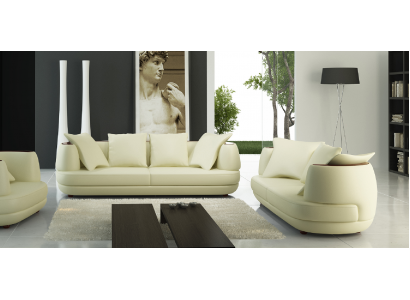 Zestaw sofowy Design Couch 3+2 Zestaw Podkładka Skóra Sofa Salon Obcios