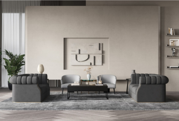 Designerska Sofa 3 miejsce do siedzenia Nowoczesna kanapa Sofy Podkładka Design Sofa Trzyosobowa