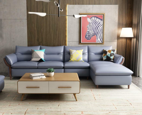 Meble Żywy krajobrazu Luksusowa Sofa Narożnik Ustawić Narożnikowa kanapa Podkładka w kształcie litery L Modern Relaks