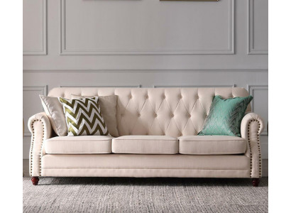 Zestaw sofowy 3+1 miejsce do siedzenia Material Sofa Chesterfield Grupa Obcios Couch Sofy