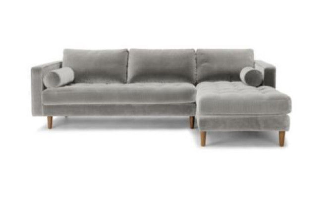 Narożnikowa kanapa L-shape Żywy krajobraz Narożnik Sofa Tapicerowana Siedziba Design Couch Sofy Materiał Nowość