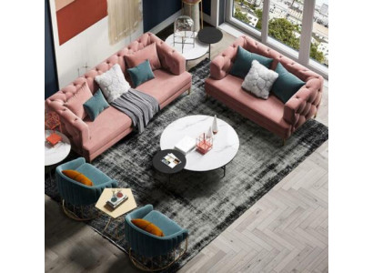 Trzyosobowa Relaks Siedziba Design Couch Sofy Lounge Sofy Włókienniczy Sofa 3 miejsce siedzące Aksamit Sofa