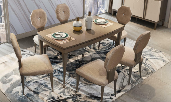 Zestaw 6x Krzesła Design Ustawić Krzesło Fotel Podkładka Grupa Włókienniczy Solidne drewno