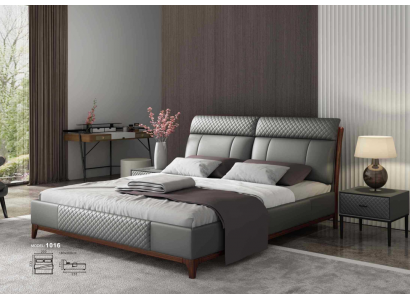Łóżko Podkładka Design Luksusowe 180x200cm Dwuosobowe łóżko hotelowe Małżeństwo Sleep Pokój Skóra