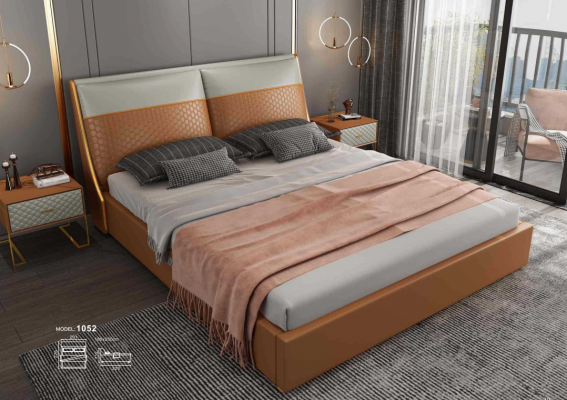 Projektant Łóżko Sypialnia łóżko Włókienniczy Skóra Hotel Luxury Podkładka Aksamit Material