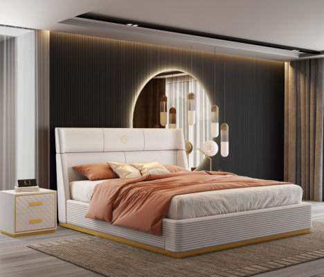 Nowoczesny design Łóżko xxl podwójne łóżko hotelowe Włókienniczy 150 180x200cm