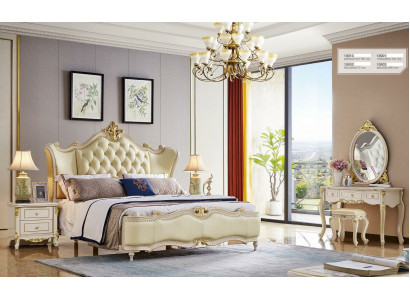 Design Meble Stolik nocny Sypialnia 5 szt. Zestaw Toaletka Łóżko Solidne drewno