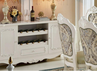 Barokowa lada barowa Szafa Gablota do wina Półka lada barowa home bar w stylu Antyk