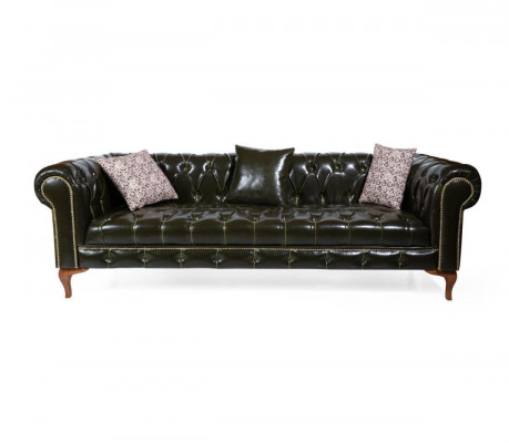 Sofy Trzyosobowe Klasyczna Sofa Skóra Chesterfield Meble Kanapa Luksusowa Skóra Nowość
