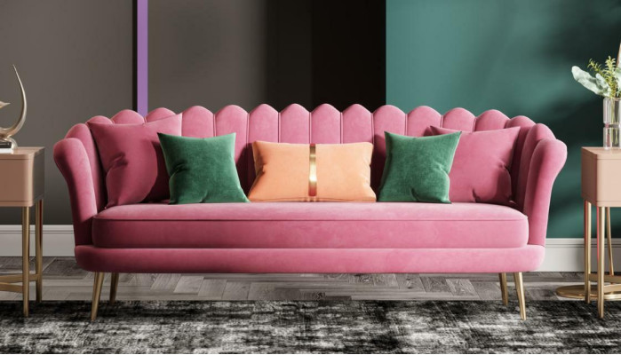 Kanapy Meble Relaks Siedziba Design Couch Sofy Włókiennicze Sofa 3 miejsce siedzące Aksamit Nowość