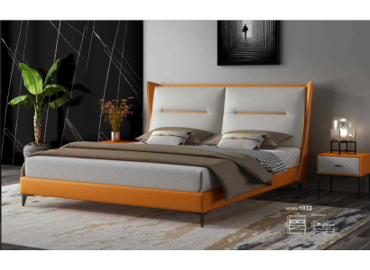 Nowoczesny design Łóżko 180x200 Skóra Łóżko hotelowe podwójne łóżko Pokój