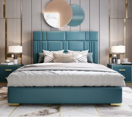 Skóra Luksusowy Hotel Łóżko Podwójne Podkładka łóżka Sleep Pokój 180x200 Double
