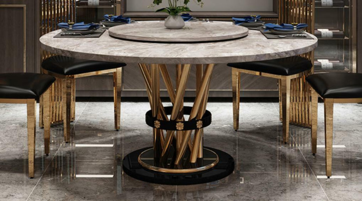 Marble Style Kuchnia Nowoczesny Stół obiadowy Tabela stoły jadalnia Luxury Meble Design