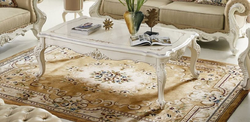 stolik kawowy Tabela stół do salonu Drewno stoły boczne Stolik sofa barokowa