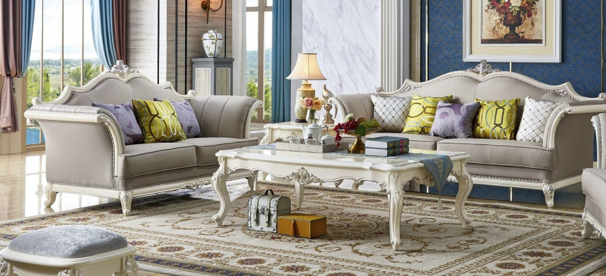Klasyczny stolik kawowy Stolik Sofa w stylu barokowym do salonu
