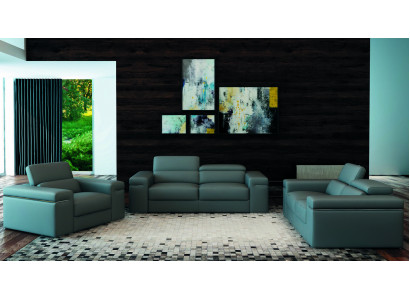 Sofa skórzana kanapa Żywy krajobraz Ustawić Design Nowoczesny Zestaw sofowy 3+2+1 sofy 8020
