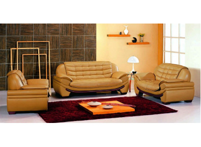 Zestaw sofowy Kanapa Podkładka Sofa Skóra Salon Siedziba 3+2+1 Zestaw Obcios