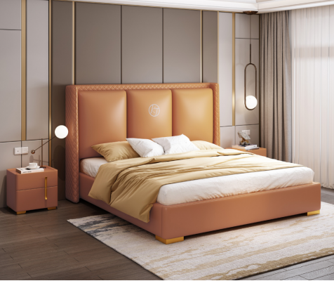 Łóżko Orange Sypialnia Design Meble Nowoczesne luksusowe łóżko Rama łóżka