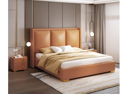 Łóżko Orange Sypialnia Design Meble Nowoczesne luksusowe łóżko Rama łóżka