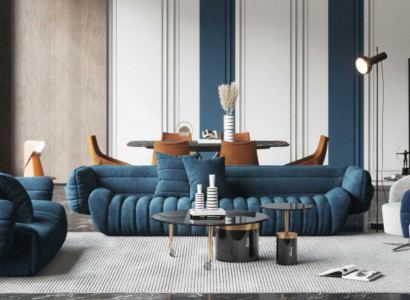 Aksamit Sofa 2 miejsce siedzące Żywy krajobraz Solidne drewno Relaks Siedziba Design Couch Lounge