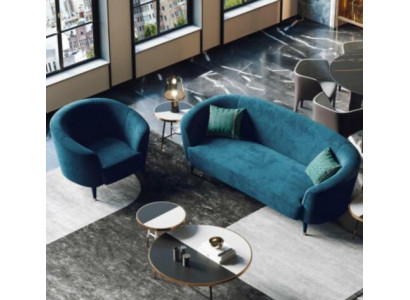 Aksamit 3 miejsce siedzące Material Sofa Żywy krajobraz Relaks Siedziba Design Couch Lounge Sofy