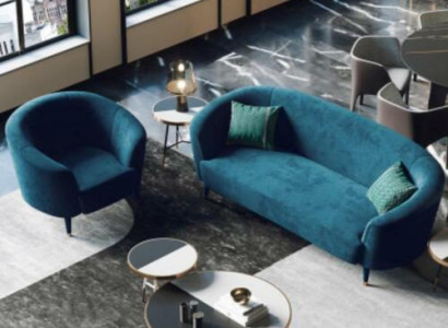 Aksamit 3 miejsce siedzące Material Sofa Żywy krajobraz Relaks Siedziba Design Couch Lounge Sofy