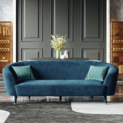 Aksamit 3 miejsce siedzące Material Sofa Żywy krajobraz Relaks Siedziba Design Couch Lounge Sofy
