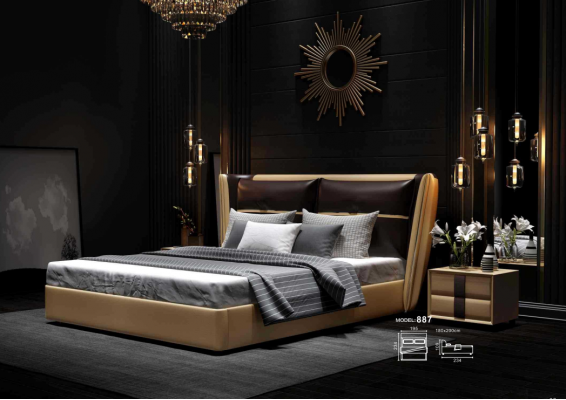 Luksusowy designerski Hotel Łóżko Sypialnia Podkładka łóżka Double Bed