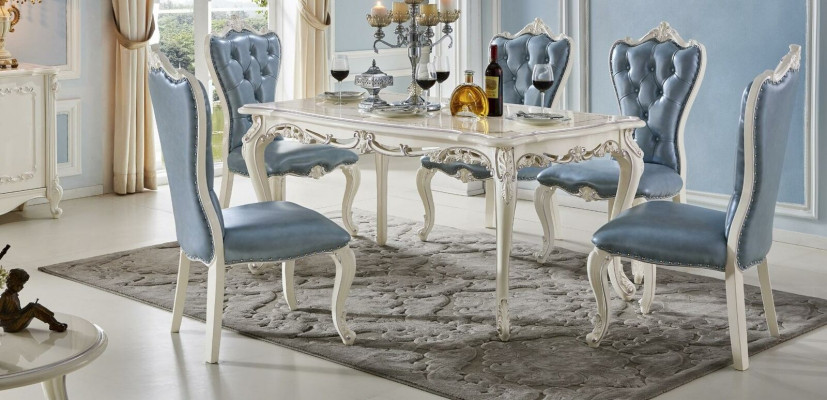 jadalnia Krzesło 1-miejsce siedzenia Fotel Luxury Drewno Class Baroque Rokoko Meble